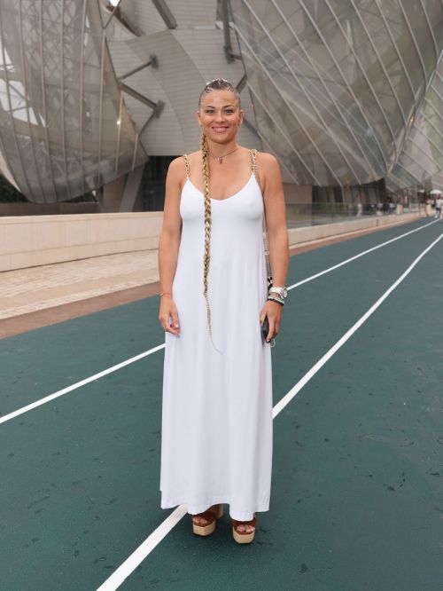 Laure Boulleau seen in White Gown Dress at Prelude to the Olympics in Paris 2024 2