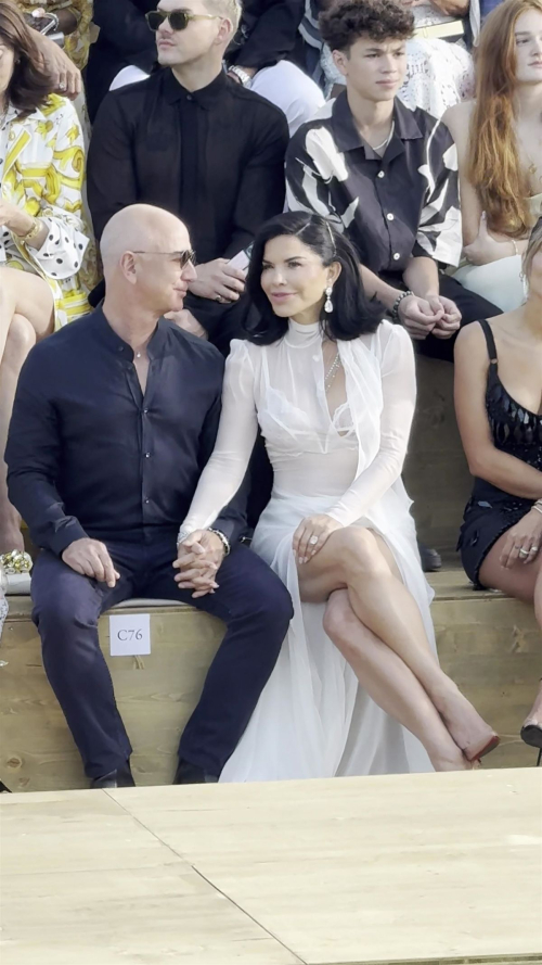 Lauren Sanchez and Jeff Bezos at Dolce & Gabbana Fashion Show in Sardinia