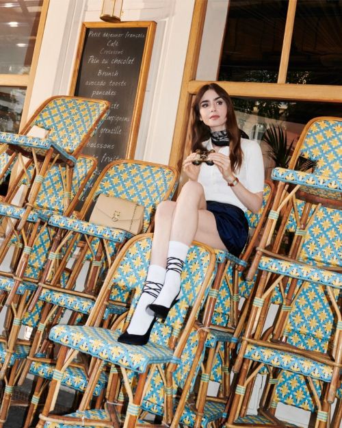 Lily Collins Photoshoot for Tres Parisian Holiday 2024 1