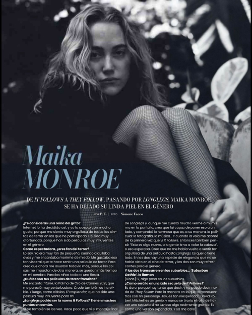 Maika Monroe in Cinemania Magazine August 2024