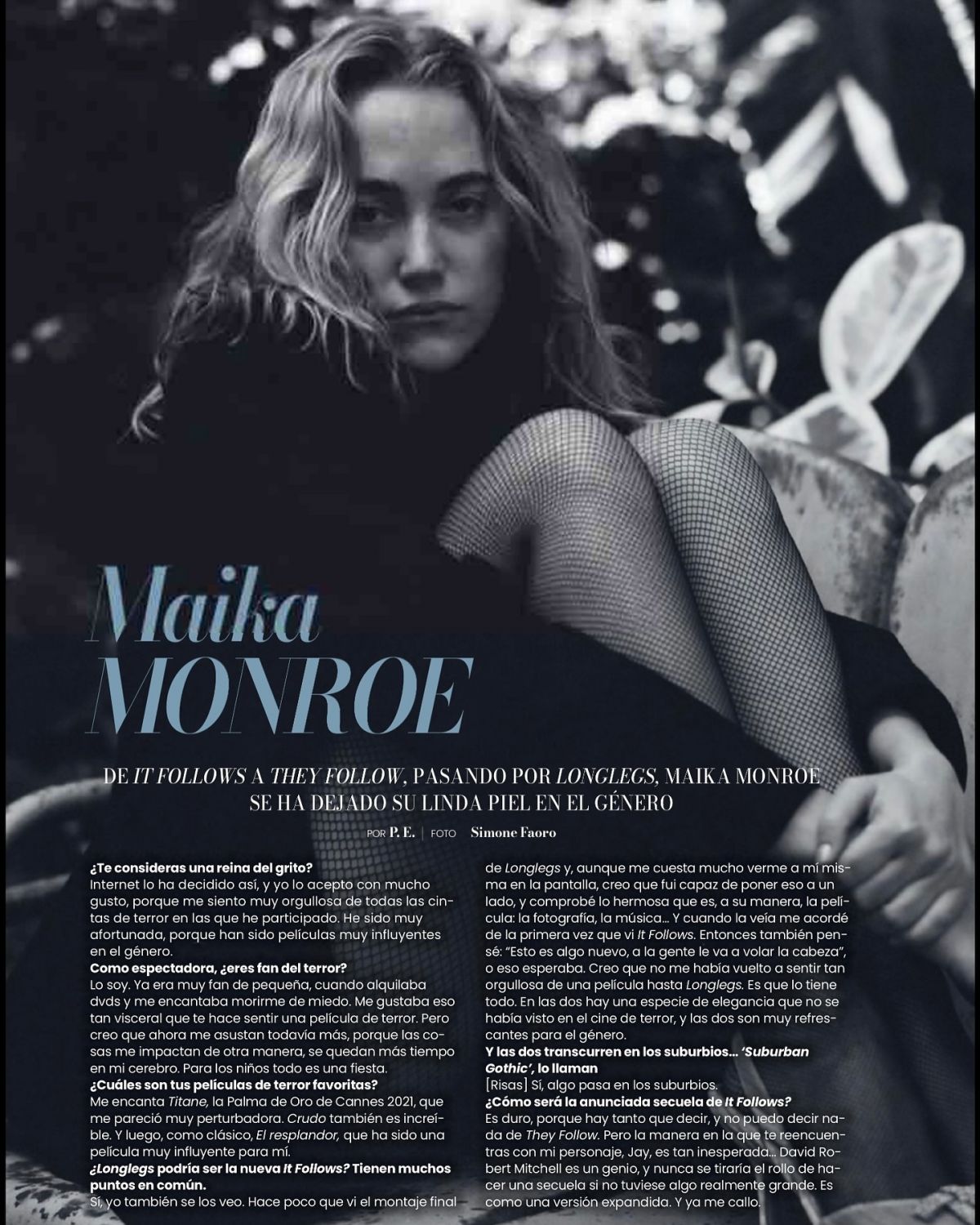 Maika Monroe in Cinemania Magazine August 2024