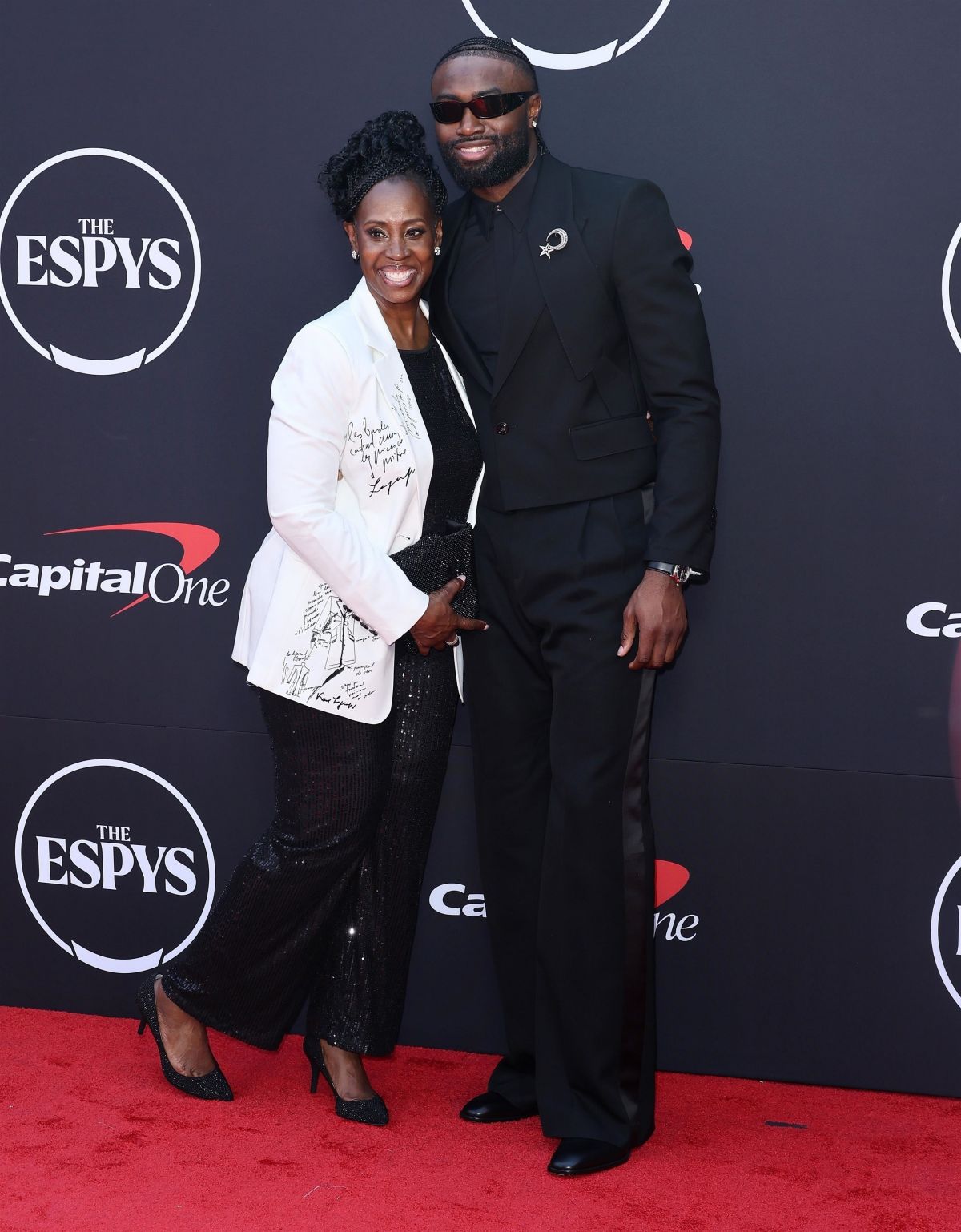 Mechalle Brown and Jaylen Brown at 2024 ESPY Awards at Dolby Theatre in Los Angeles