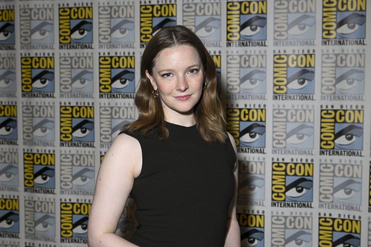 Morfydd Clark at The Lord of the Rings: The Rings of Power Season 2 Panel at San Diego Comic-Con