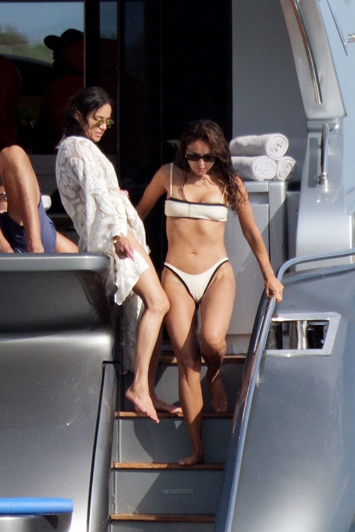 Naomi Campbell Michelle Rodriguez Eiza Gonzalez and Afef Jnifen in Bikinis on Holiday Ibiza