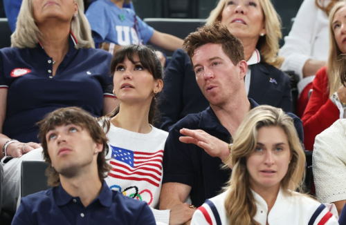 Nina Dobrev at Artistic Gymnastics Women’s Qualification Round at Summer Olympics in Paris