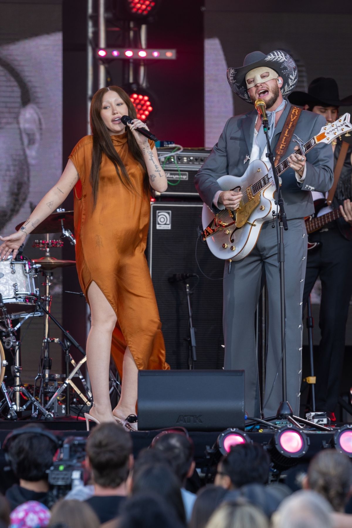 Noah Cyrus and Orville Peck Performs at Jimmy Kimmel Live! Outdoor Concert Series in Hollywood