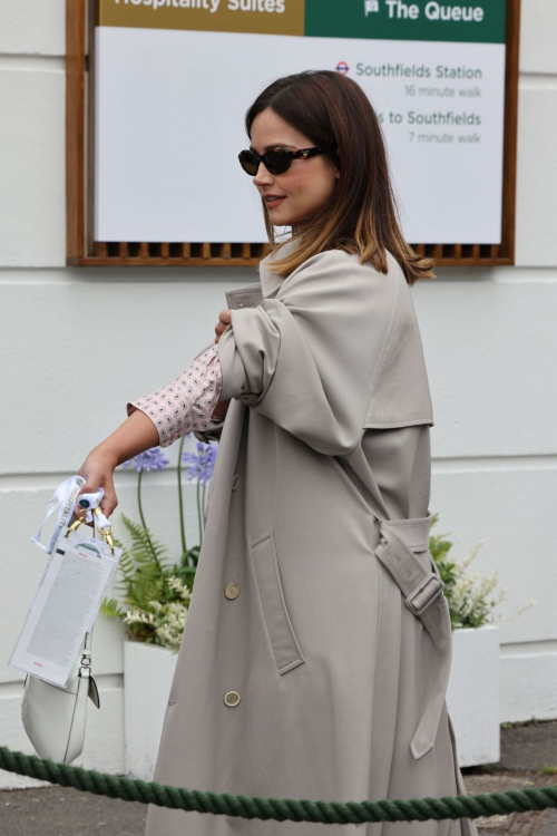 Pregnant Jenna Coleman Arrives at Wimbledon Tennis Championships London 3