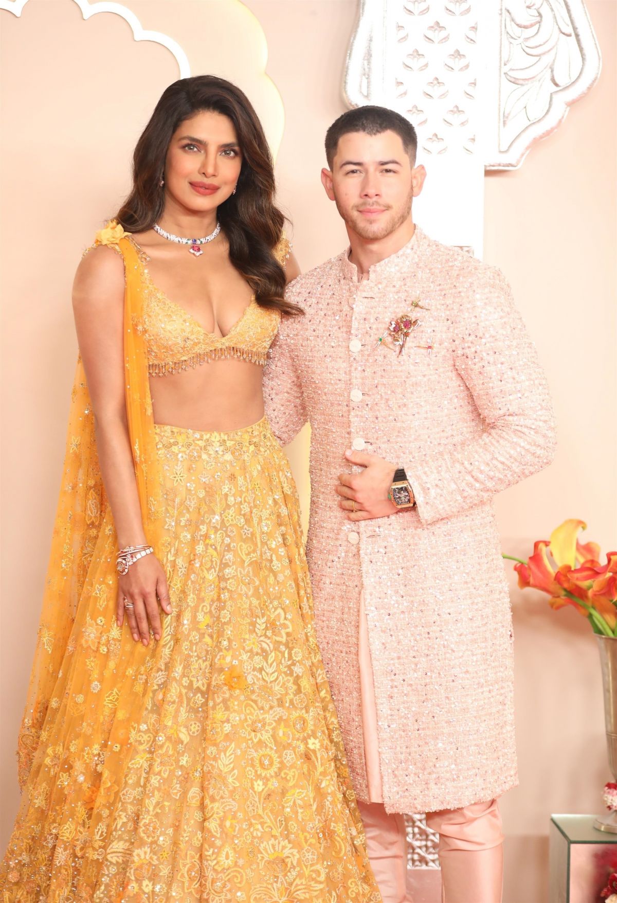 Priyanka Chopra and Nick Jonas at Anant Ambanis Wedding Mumbai