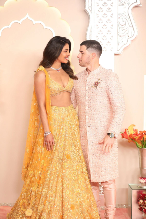 Priyanka Chopra and Nick Jonas at Anant Ambanis Wedding Mumbai 1