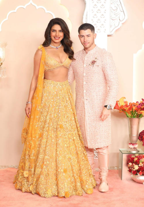 Priyanka Chopra and Nick Jonas at Anant Ambanis Wedding Mumbai 2