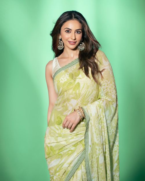 Rakul Preet Singh in a Light Green Saree Photoshoot, July 2024 1