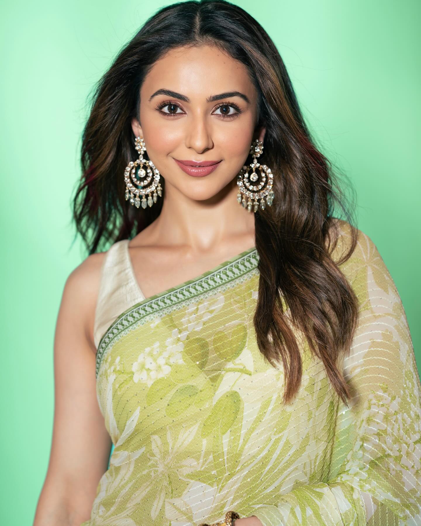 Rakul Preet Singh in a Light Green Saree Photoshoot, July 2024