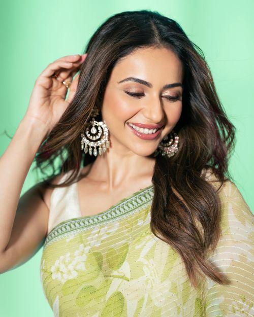 Rakul Preet Singh in a Light Green Saree Photoshoot, July 2024 2