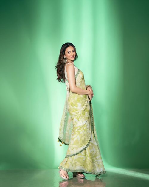 Rakul Preet Singh in a Light Green Saree Photoshoot, July 2024 6