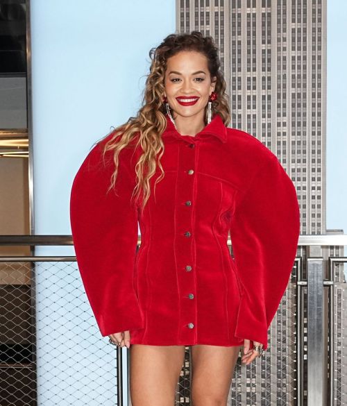 Rita Ora at Empire State Building Celebrates 2024 Descendants: The Rise of Red in New York 3