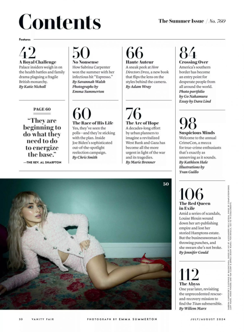 Sabrina Carpenter in Vanity Fair June/July 2024 9