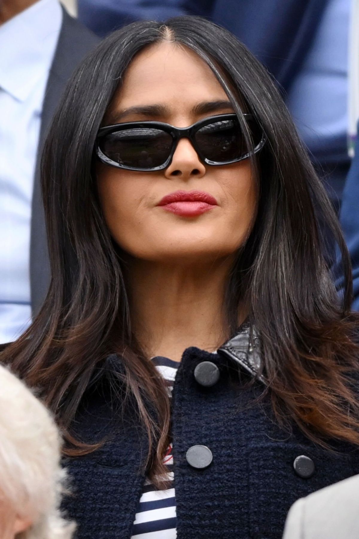 Salma Hayek attends at Wimbledon Tennis Championships 2024 in London