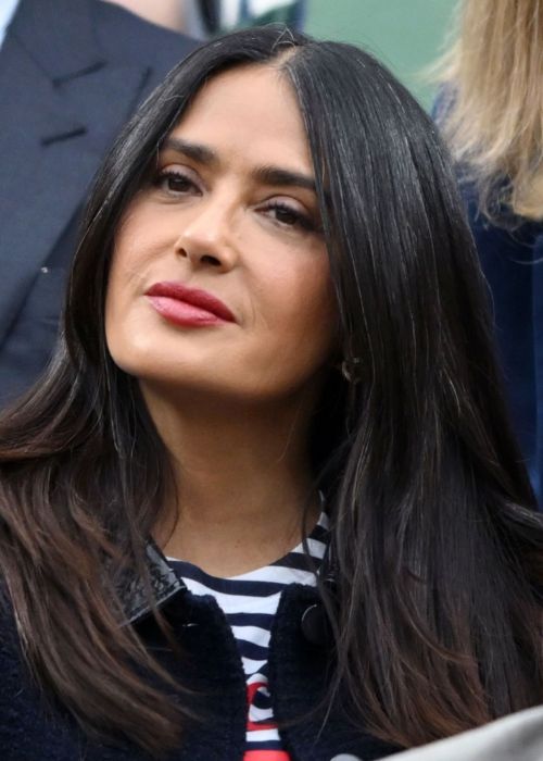 Salma Hayek attends at Wimbledon Tennis Championships 2024 in London 1