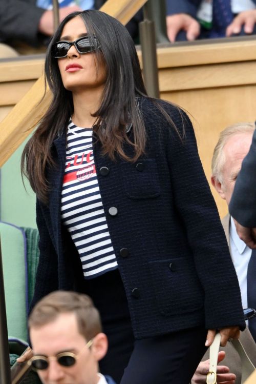 Salma Hayek attends at Wimbledon Tennis Championships 2024 in London 3