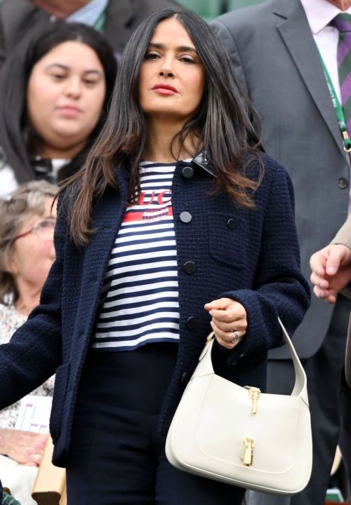 Salma Hayek attends at Wimbledon Tennis Championships 2024 in London 2