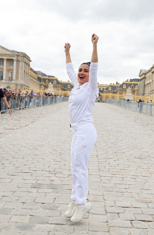 Salma Hayek Attends the Carrying of the Olympic Flame for Paris 2024 Olympic Games 5