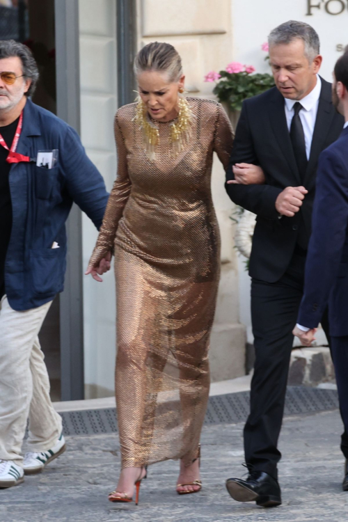 Sharon Stone Leaves San Domenico Hotel 70th Taormina Film Fest 3