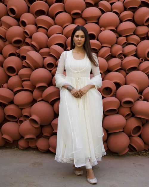 Sonam Bajwa Wears Label Nimbus Georgette Anarkali, July 2024 4