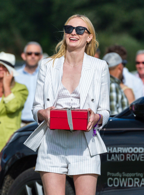 Sophie Turner Awarded Prizes at Cowdray Park Gold Cup in Midhurst