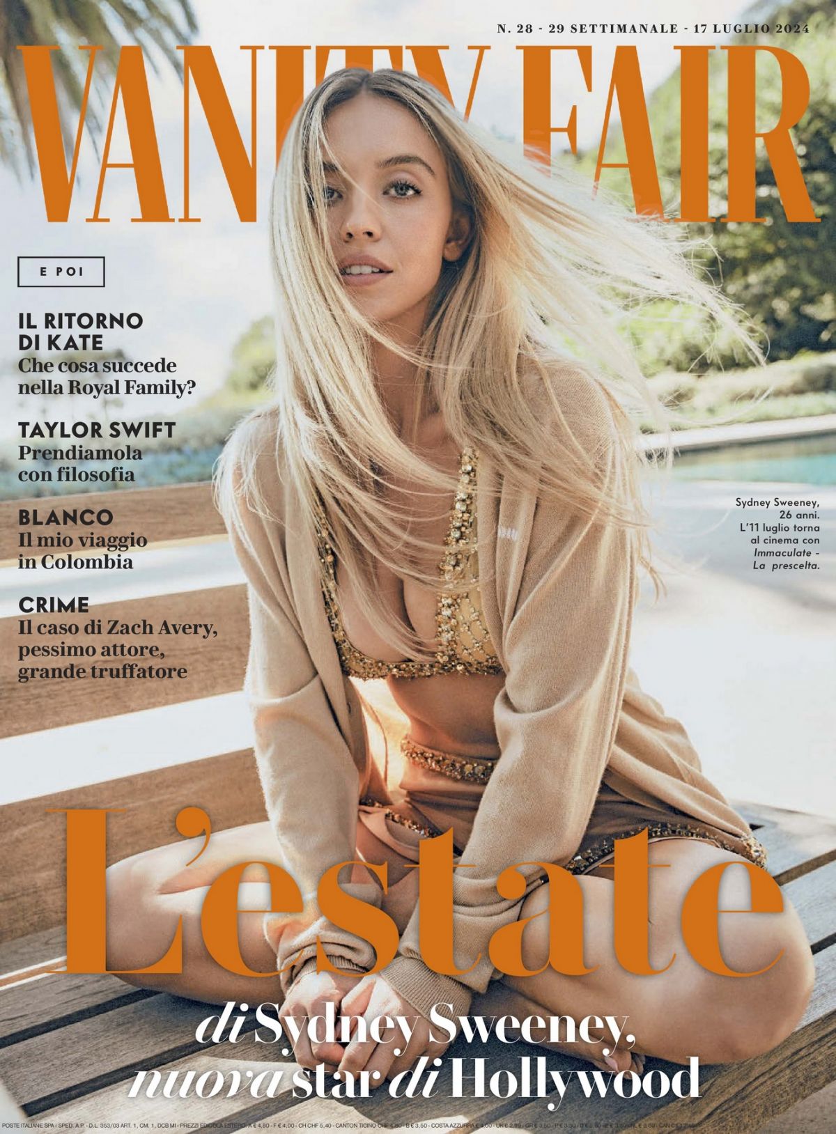 Sydney Sweeney Photoshoot for Vanity Fair Italy, July 2024