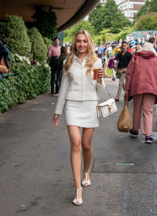 Tilly Keeper flaunts her legs at Pimm’s on the Hill 2024 in Wimbledon