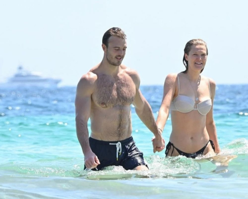 Toni Garrn Joshua Phitoussi Bikini Beach St. Tropez July 2024 2