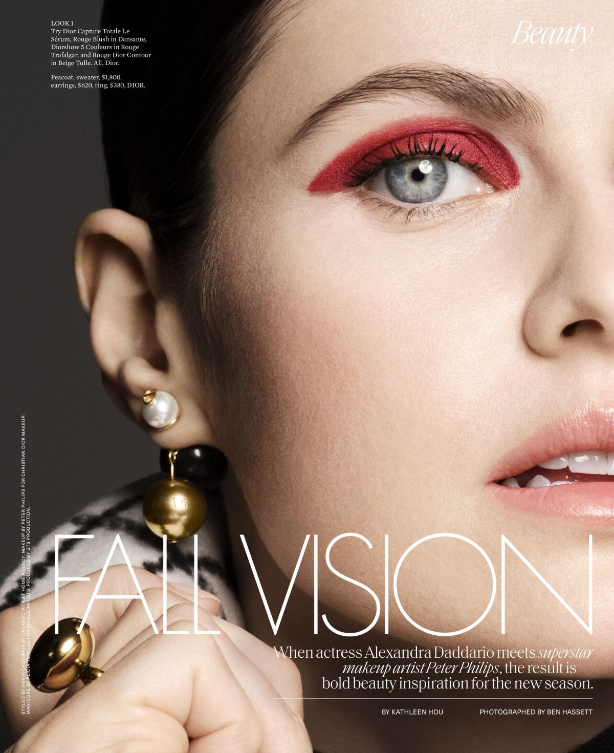 Alexandra Daddario Elle Magazine Beauty Section September 2024