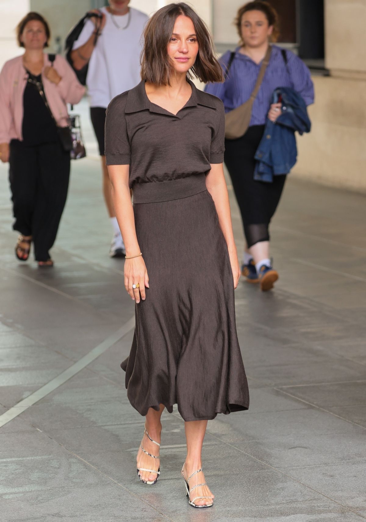 Alicia Vikander Arrives at BBC Studios London 2024