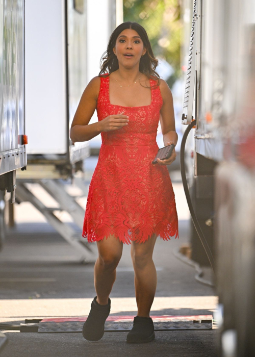 Alyssa Diaz on Set of The Rookie Los Angeles 1