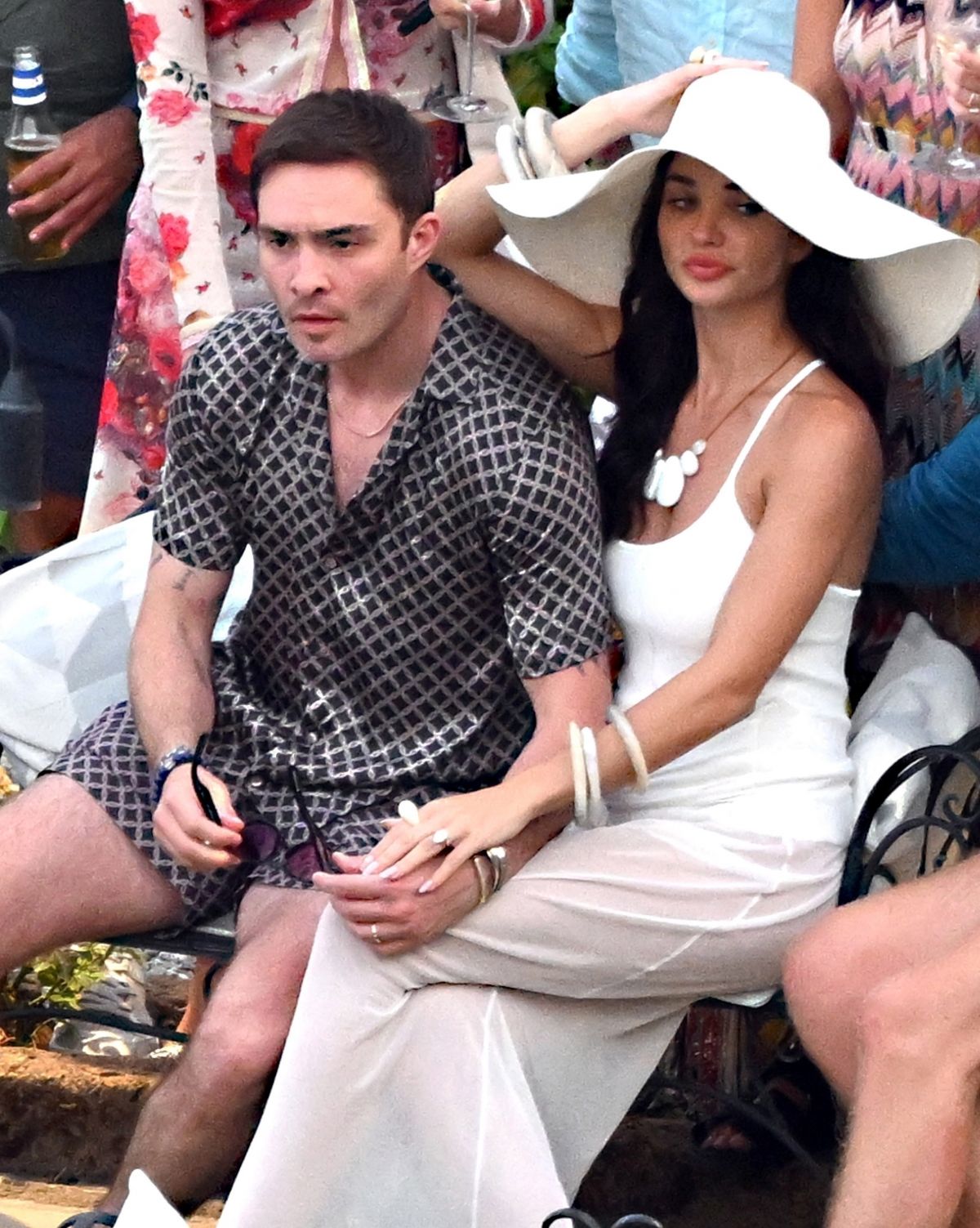 Amy Jackson at a Pool Party with Friends at Giardini del Fuenti in Lido