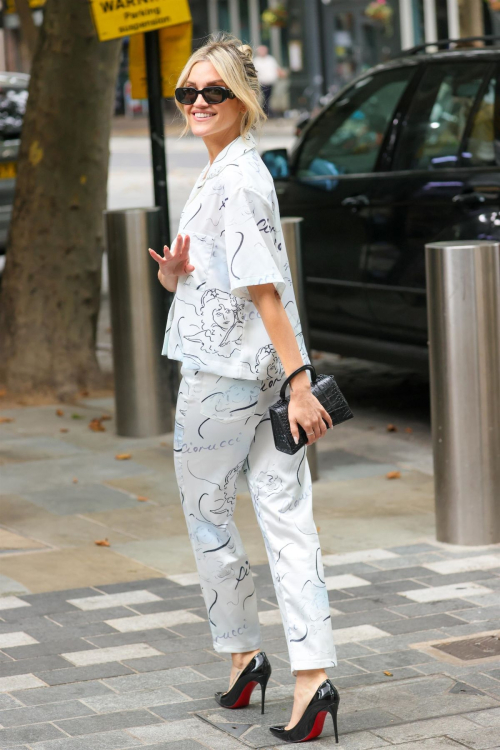 Ashley Roberts in Matching Two Piece Arrives at Heart Radio in London 5