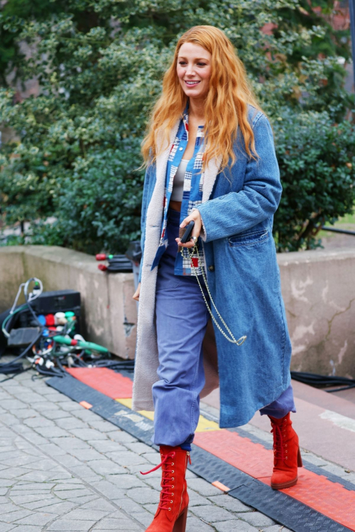 Blake Lively on Set of It Ends With Us Jersey City 1