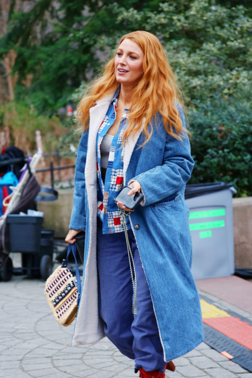 Blake Lively on Set of It Ends With Us Jersey City 6