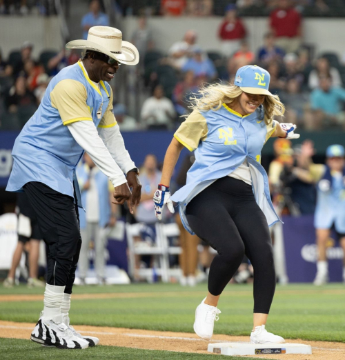 Camille Kostek at MLB All-Star Celebrity Softball Game in Arlington 3