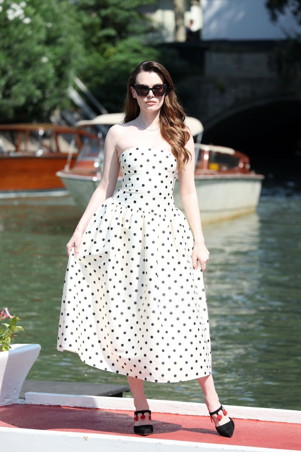 Charli Howard Arrives at Hotel Excelsior at 81st Venice International Film Festival