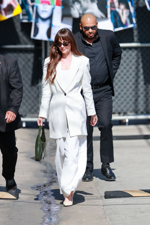 Dakota Johnson Arrives at Jimmy Kimmel Live Hollywood June 2024 1