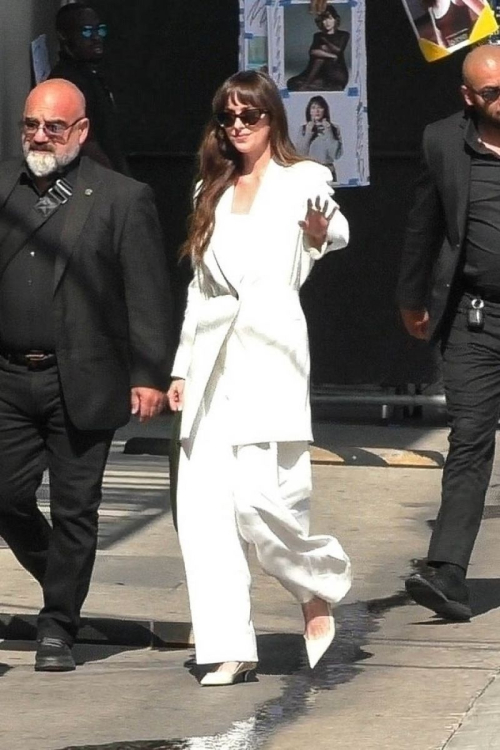 Dakota Johnson Arrives at Jimmy Kimmel Live Hollywood June 2024 4