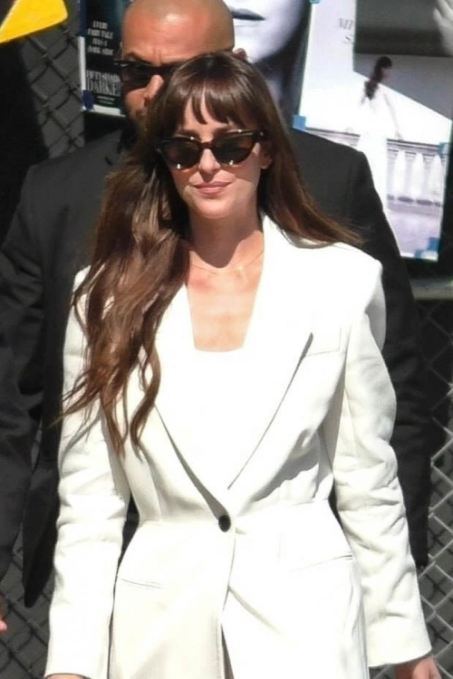 Dakota Johnson Arrives at Jimmy Kimmel Live Hollywood June 2024 5