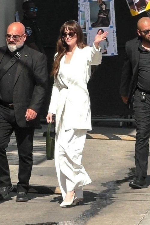 Dakota Johnson Arrives at Jimmy Kimmel Live Hollywood June 2024 6