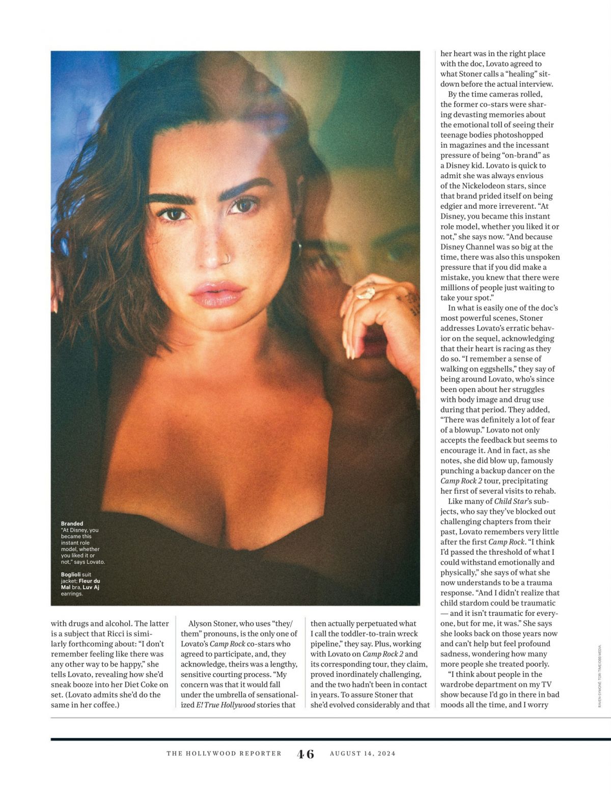 Demi Lovato The Hollywood Reporter August 2024