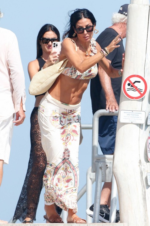 Elisabetta Gregoraci and Flavio Briatore Arrive at Club 55 in Saint Tropez August 2024 3