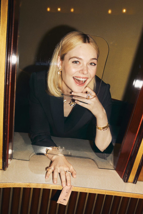 Elle Fanning at Cartier Grain De Cafe Collection August 2024 3