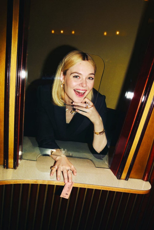 Elle Fanning for Cartier’s Grain de Cafe Collection 2024 1