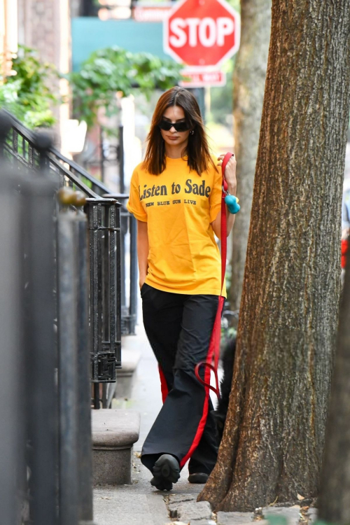 Emily Ratajkowski Walks Her Dog in New York August 2024 3