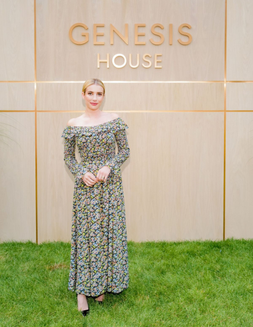 Emma Roberts at Genesis House x Marc Hom Re-Framed Hamptons Dinner at Water Mill August 2024